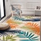 World Rug Gallery Palm Frond Indoor/Outdoor Area Rug 5'x7' Multi Area Rug 5550MULTI5X7 - alternate 4